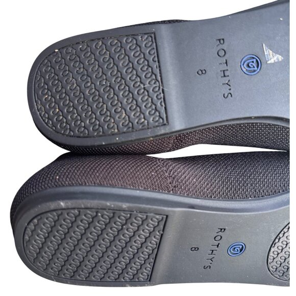 Rothys Women's Black & Blue Pointed Toe Flats W8 Eco-Friendly Recycled Textile - Picture 9 of 9